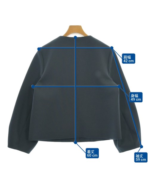 UNITED ARROWS（ユナイテッドアローズ）ノーカラージャケット 紺 サイズ:38(M位) レディース/2200722795194