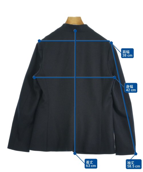 UNITED ARROWS（ユナイテッドアローズ）ノーカラージャケット 紺 サイズ:38(M位) レディース/2200730515081