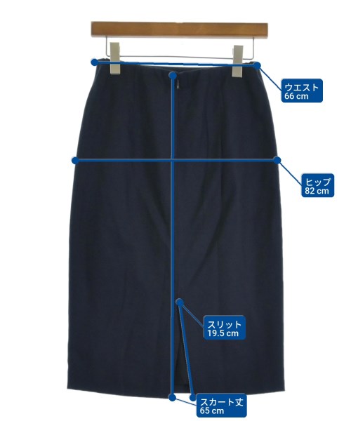 UNITED ARROWS（ユナイテッドアローズ）ひざ丈スカート 紺 サイズ:38(M位) レディース/2200730515098
