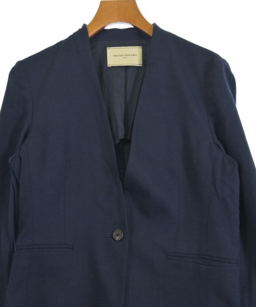 UNITED ARROWS（ユナイテッドアローズ）ノーカラージャケット 紺 サイズ:38(M位) レディース/2200730515104