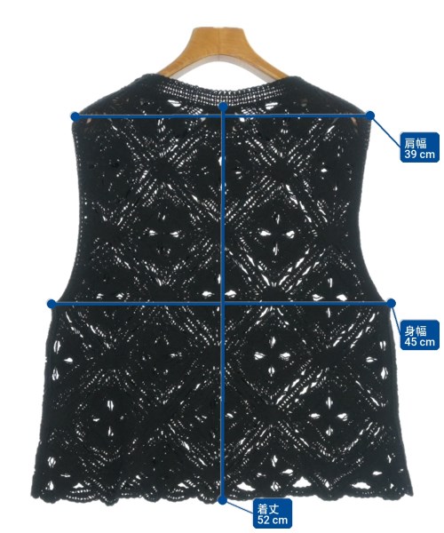 UNITED ARROWS（ユナイテッドアローズ）ベスト 黒 サイズ:-(M位) レディース/2200730787136