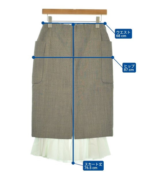 UNITED ARROWS（ユナイテッドアローズ）ひざ丈スカート 茶 サイズ:36(S位) レディース/2200735067011