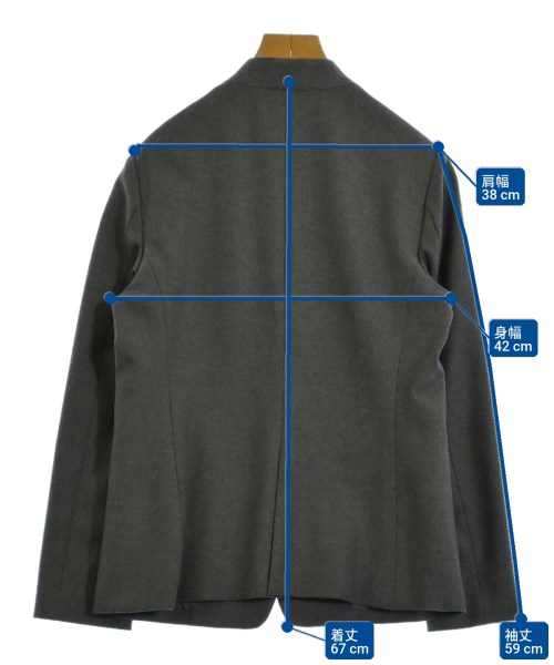 UNITED ARROWS（ユナイテッドアローズ）ノーカラージャケット グレー サイズ:40(M位) レディース/2200717236060