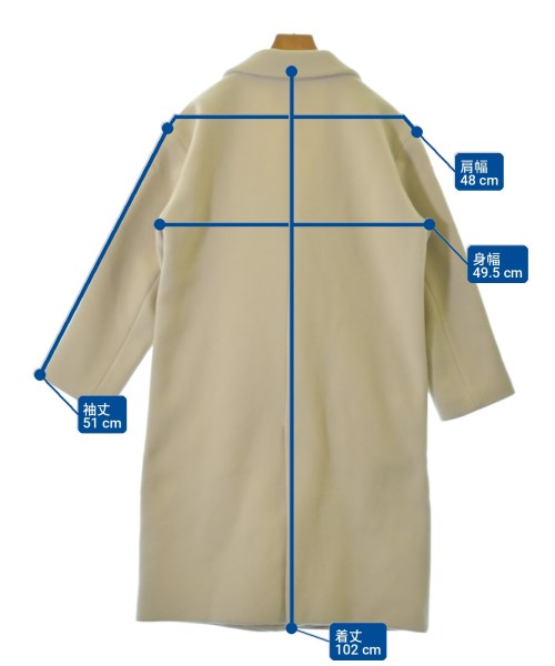 UNITED ARROWS（ユナイテッドアローズ）チェスターコート 白 サイズ:36(S位) レディース/2200717590018