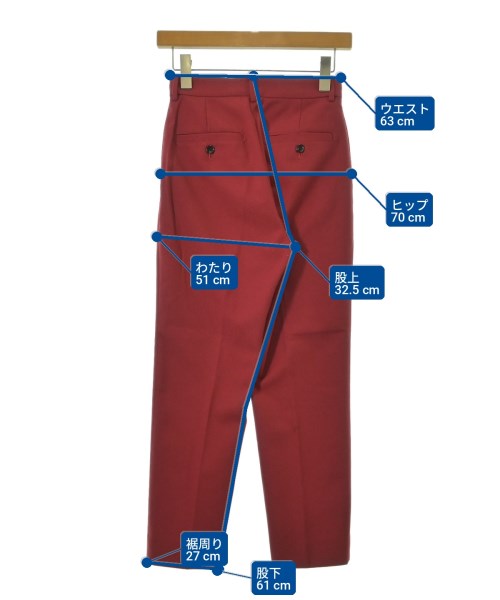 UNITED ARROWS（ユナイテッドアローズ）スラックス 赤 サイズ:36(S位) レディース/2200716046073