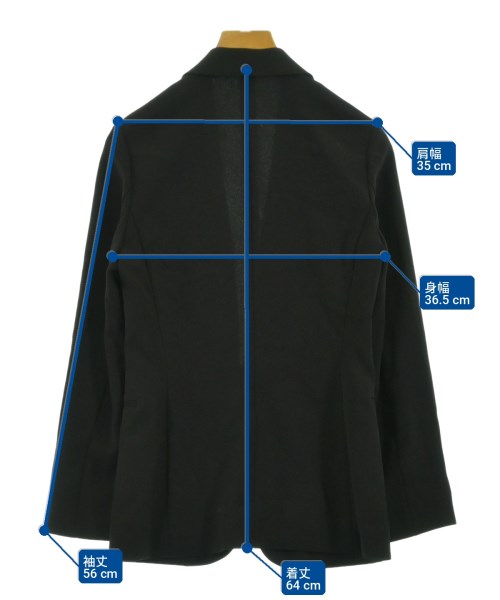 UNITED ARROWS（ユナイテッドアローズ）テーラードジャケット 黒 サイズ:34(XS位) レディース/2200725449032