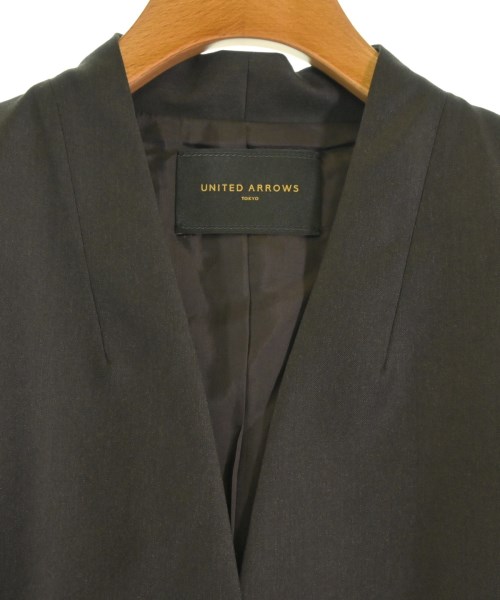 UNITED ARROWS（ユナイテッドアローズ）ノーカラージャケット 茶 サイズ:38(M位) レディース/2200726357060