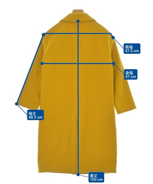 UNITED ARROWS（ユナイテッドアローズ）チェスターコート 黄 サイズ:34(XS位) レディース/2200721967080
