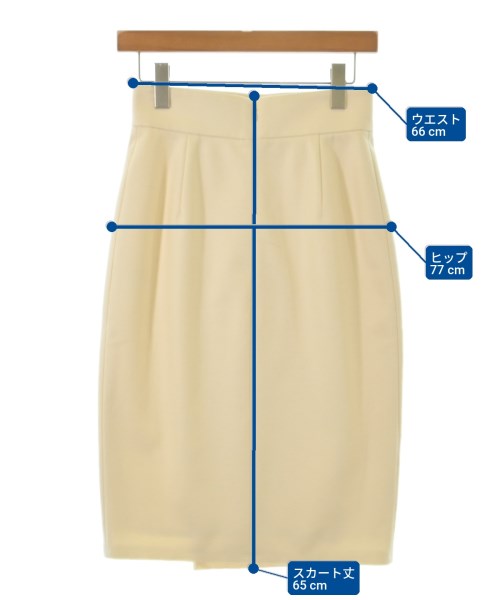UNITED ARROWS（ユナイテッドアローズ）ひざ丈スカート 白 サイズ:36(S位) レディース/2200729032049