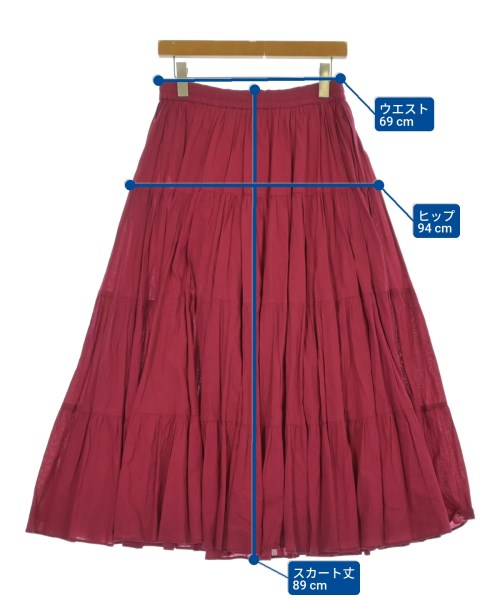 UNITED ARROWS（ユナイテッドアローズ）ロング・マキシ丈スカート 赤 サイズ:36(S位) レディース/2200685870044