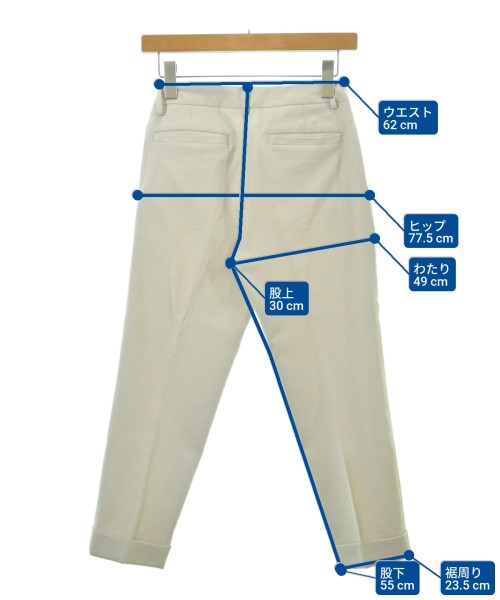 UNITED ARROWS（ユナイテッドアローズ）クロップドパンツ 白 サイズ:36(S位) レディース/2200680905123