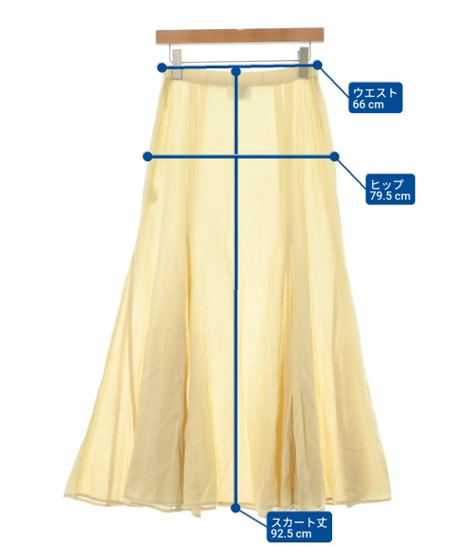 UNITED ARROWS（ユナイテッドアローズ）ロング・マキシ丈スカート 黄 サイズ:40(M位) レディース/2200678971031