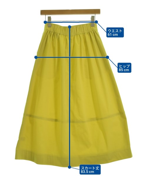 UNITED ARROWS（ユナイテッドアローズ）ロング・マキシ丈スカート 黄 サイズ:38(M位) レディース/2200686080176