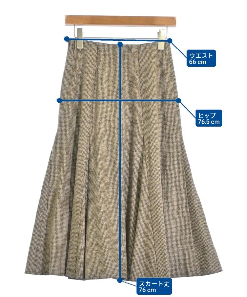 UNITED ARROWS（ユナイテッドアローズ）ロング・マキシ丈スカート 茶 サイズ:36(S位) レディース/2200680960030