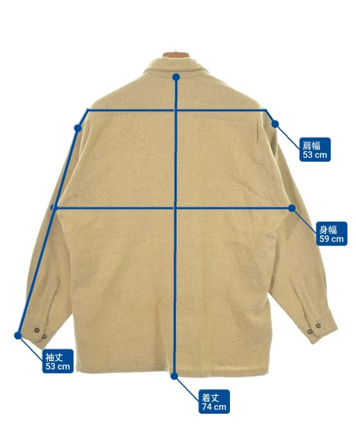 BARNEYS NEWYORK（バーニーズニューヨーク）カジュアルシャツ ベージュ サイズ:2(M位) メンズ/2200634351112