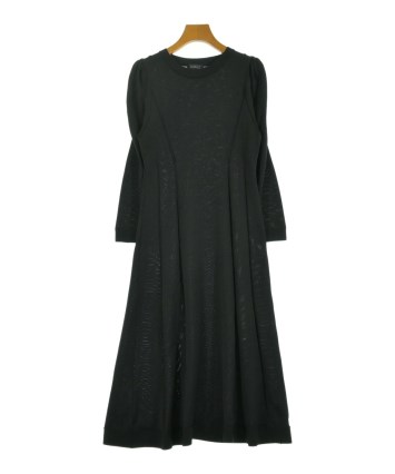 B6995■バーニーズニューヨーク 総柄 ドレープ ワンピース M BARNEYS NEW YORK（バーニーズ ニューヨーク）フィット&フレア
