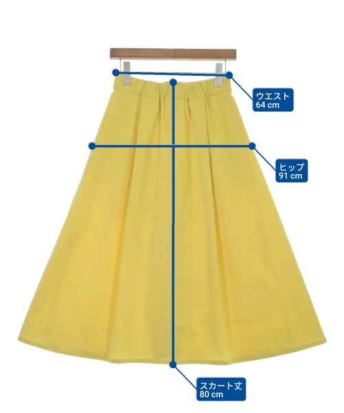 BARNEYS NEWYORK（バーニーズニューヨーク）ロング・マキシ丈スカート 黄 サイズ:36(S位) レディース/2200614827101