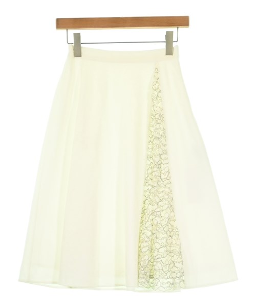 BARNEYS NEWYORK(バーニーズニューヨーク)ひざ丈スカート 白 サイズ:36(S位)/2200694092031