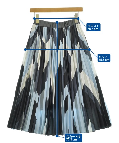 BARNEYS NEWYORK（バーニーズニューヨーク）ひざ丈スカート 青 サイズ:38(M位) レディース/2200647848050