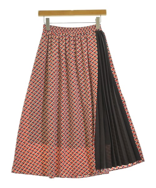 BARNEYS NEWYORK(バーニーズニューヨーク)ひざ丈スカート 赤 サイズ:38(M位)/2200647848067