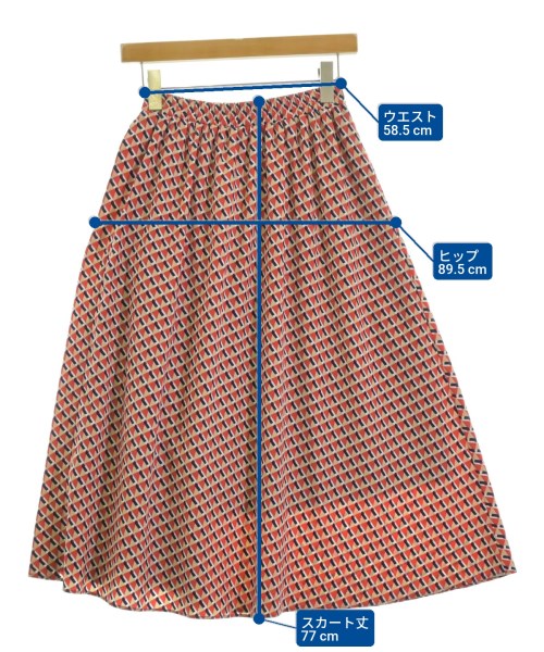 BARNEYS NEWYORK（バーニーズニューヨーク）ひざ丈スカート 赤 サイズ:38(M位) レディース/2200647848067