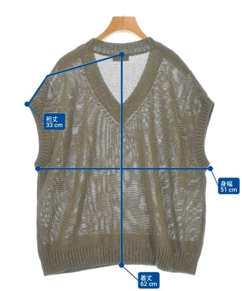 BARNEYS NEWYORK（バーニーズニューヨーク）ベスト カーキ サイズ:F レディース/2200720266054