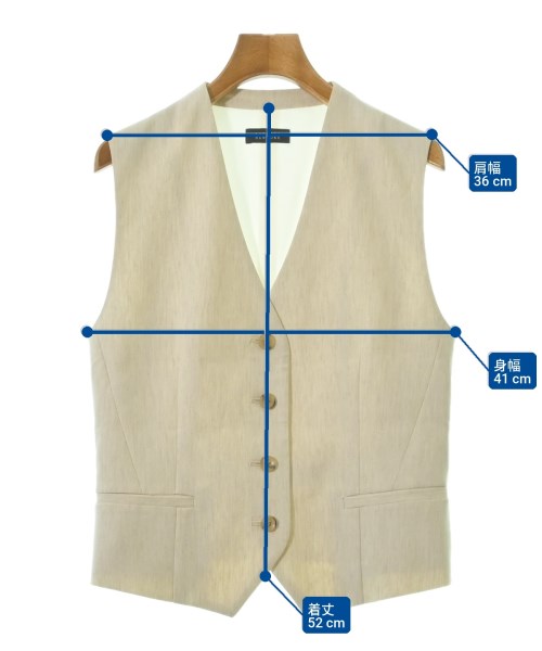 BARNEYS NEWYORK（バーニーズニューヨーク）ベスト ベージュ サイズ:38(M位) レディース/2200728558090