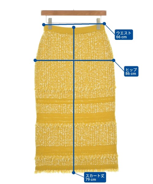 BARNEYS NEWYORK（バーニーズニューヨーク）ロング・マキシ丈スカート 黄 サイズ:38(M位) レディース/2200682936101