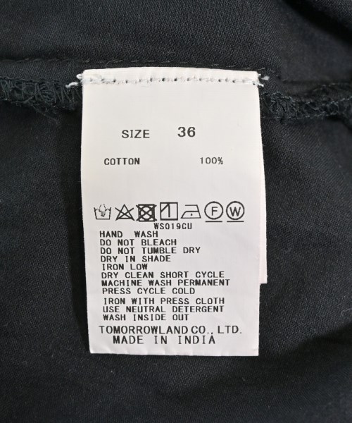 TOMORROWLAND（トゥモローランド）カジュアルシャツ 黒 サイズ:36(S位) レディース/2200637995047