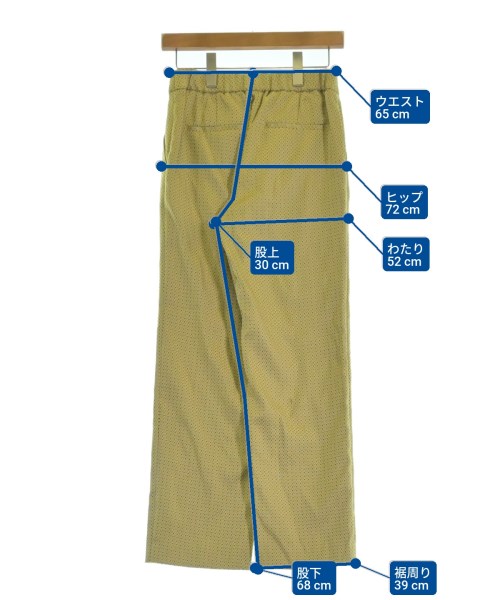 TOMORROWLAND collection（トゥモローランドコレクション）スラックス 黄 サイズ:34(XS位) レディース/2200623192047