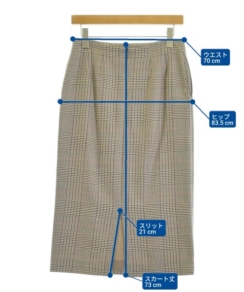 TOMORROWLAND（トゥモローランド）ひざ丈スカート 茶 サイズ:36(S位) レディース/2200670283156