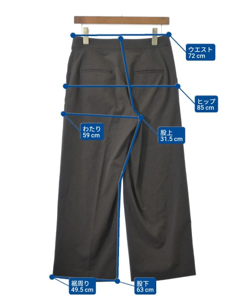 TOMORROWLAND（トゥモローランド）クロップドパンツ 茶 サイズ:36(S位) レディース/2200674215054