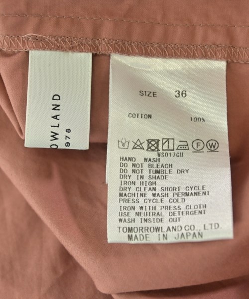 TOMORROWLAND（トゥモローランド）カジュアルシャツ ピンク サイズ:36(S位) レディース/2200672927072