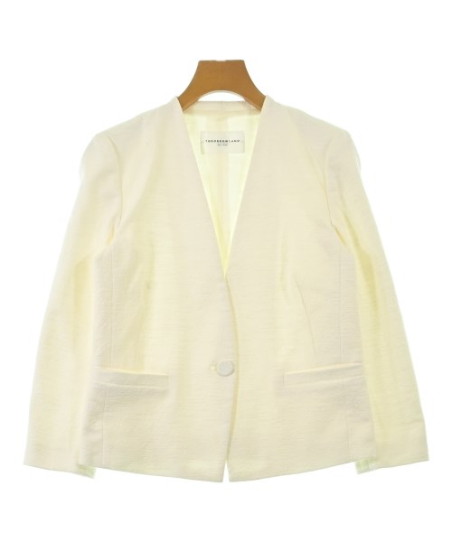 TOMORROWLAND(トゥモローランド)ノーカラージャケット 白 サイズ:36(S位)/2200677828022