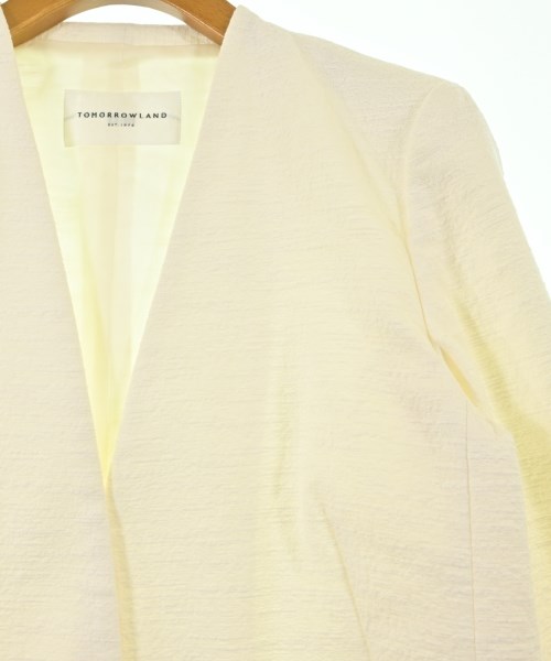 TOMORROWLAND（トゥモローランド）ノーカラージャケット 白 サイズ:36(S位) レディース/2200677828022