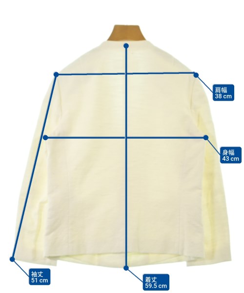 TOMORROWLAND（トゥモローランド）ノーカラージャケット 白 サイズ:36(S位) レディース/2200677828022