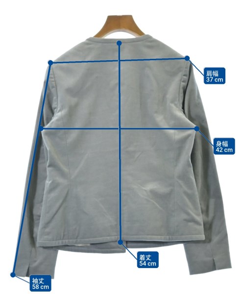 TOMORROWLAND（トゥモローランド）ノーカラージャケット グレー サイズ:36(S位) レディース/2200675428040