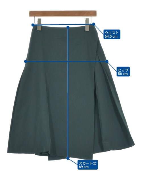 TOMORROWLAND（トゥモローランド）ひざ丈スカート 緑 サイズ:34(XS位) レディース/2200638316155