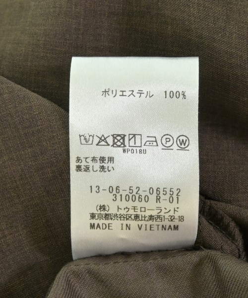TOMORROWLAND（トゥモローランド）オールインワン/サロペット 茶 サイズ:36(S位) レディース/2200721330082