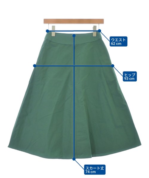 SHIPS（シップス）ひざ丈スカート 緑 サイズ:36(S位) レディース/2200621568011