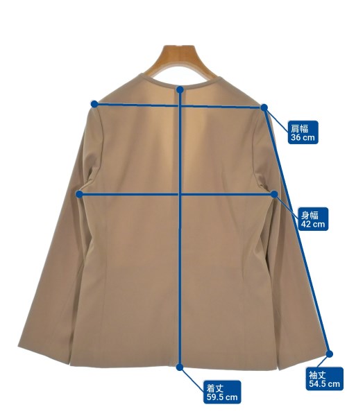 SHIPS（シップス）ノーカラージャケット ベージュ サイズ:36(S位) レディース/2200626344047