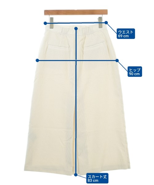 SHIPS（シップス）ロング・マキシ丈スカート 白 サイズ:40(M位) レディース/2200628229137