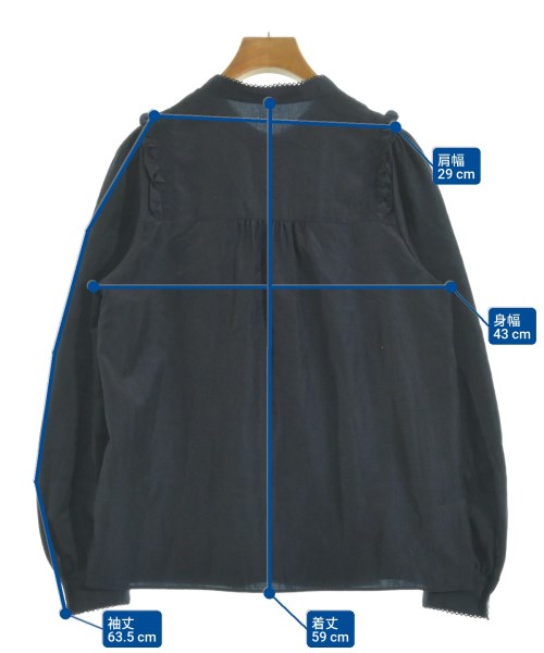 SHIPS（シップス）ブラウス 紺 サイズ:F レディース/2200631843054