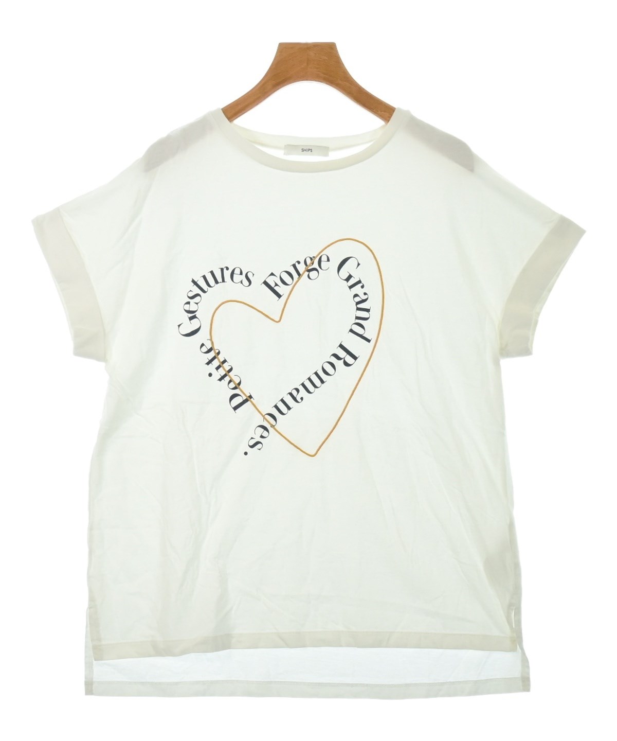 SHIPS（シップス）Tシャツ・カットソー 白 サイズ:F レディース