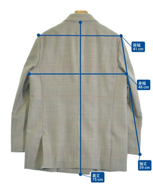 SHIPS（シップス）テーラードジャケット グレー サイズ:38(M位) レディース/2200622602042