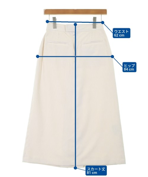 SHIPS（シップス）ロング・マキシ丈スカート 白 サイズ:36(S位) レディース/2200618665075