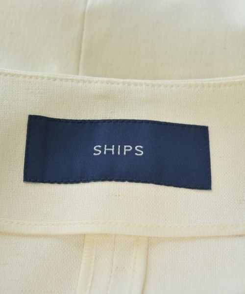 SHIPS（シップス）ノーカラージャケット 白 サイズ:36(S位) レディース/2200613580038