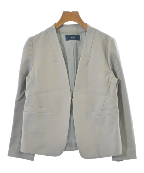 SHIPS(シップス)ノーカラージャケット グレー サイズ:36(S位)/2200640354039