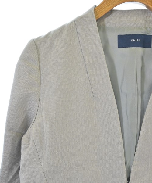 SHIPS（シップス）ノーカラージャケット グレー サイズ:36(S位) レディース/2200640354039