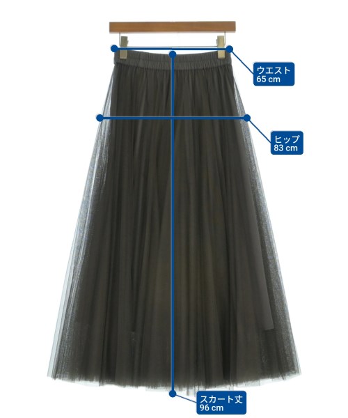 SHIPS（シップス）ロング・マキシ丈スカート グレー サイズ:M レディース/2200656535033